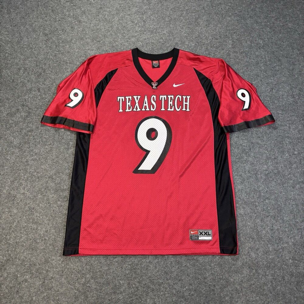 Vintage Nike Texas Tech Red Raiders Football Jersey #9 Men’s 2XL NCAA